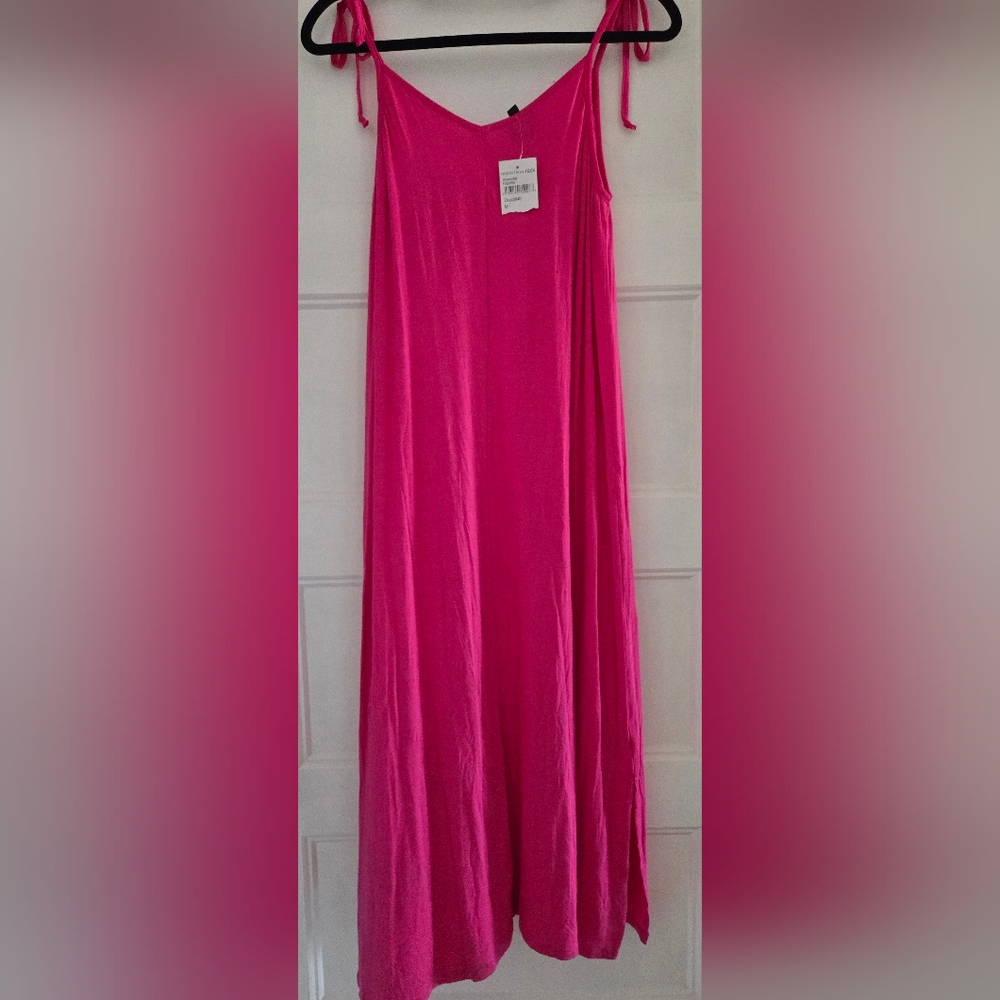 NWT Bobeau Pink Summer Maxi Tank Dress Is Perfect for Beach or Pool Size Medium - Picture 15 of 15